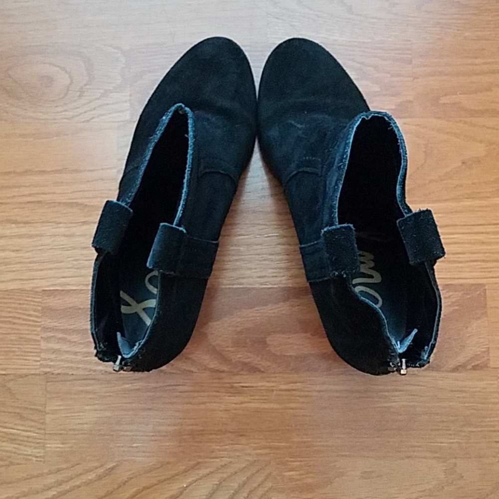 Black suede bootie